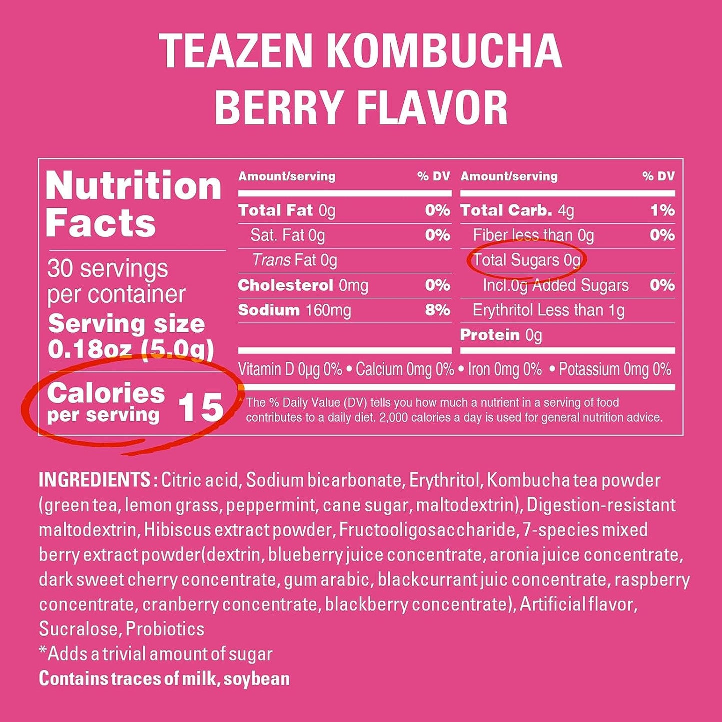 Teazen Kombucha Berry (30 or 50 Sticks)