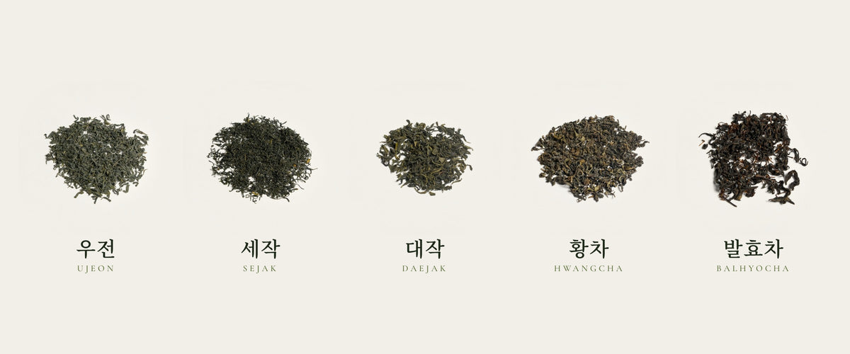 The five Korean teas of the tasting