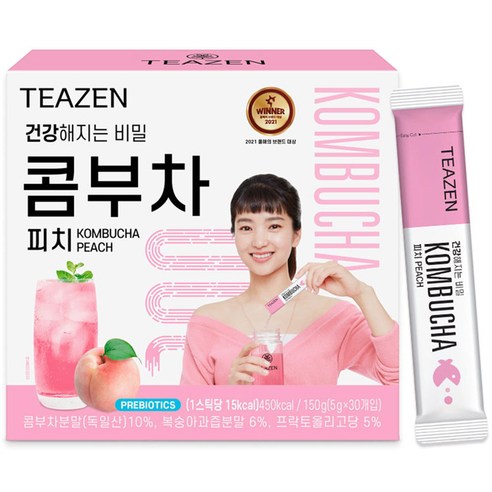 Teazen Kombucha Peach (30 or 50 Sticks)