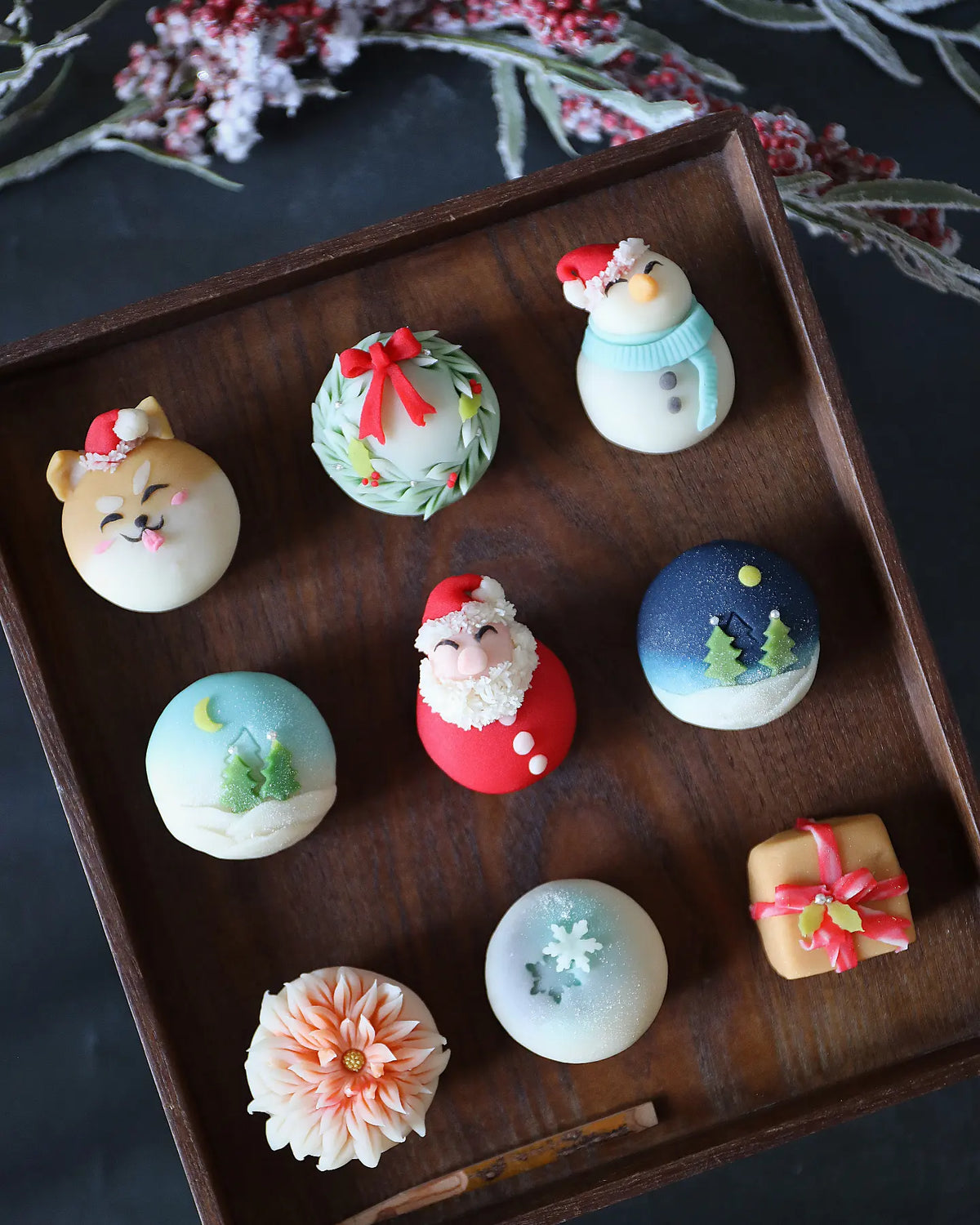 Christmas wagashi designs taught in Zurich