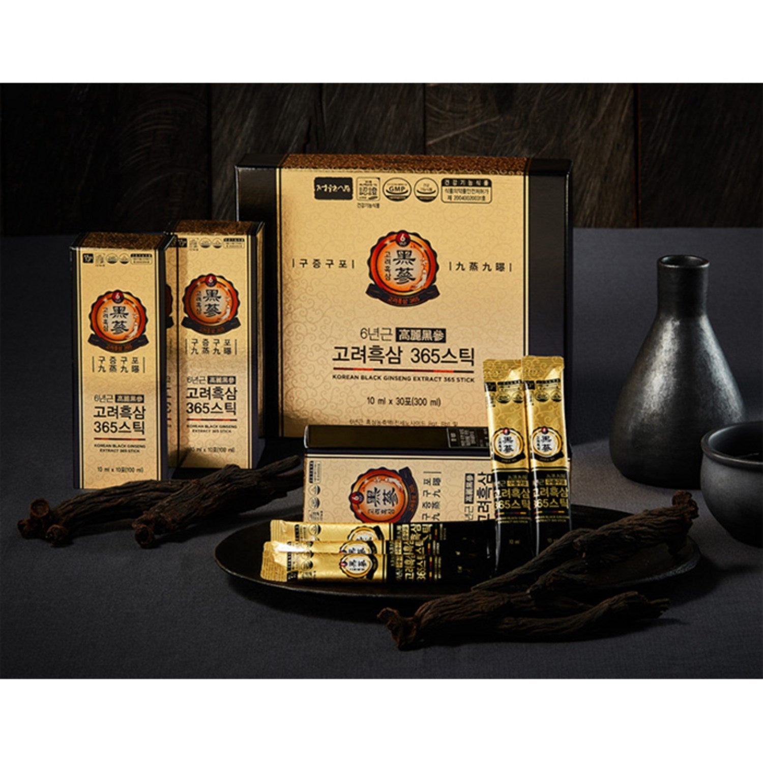 -Jahre alter schwarzer Ginseng-Stick (9x gedämpft und getrocknet) - Premium koreanisches Kräuterergänzungsmittel