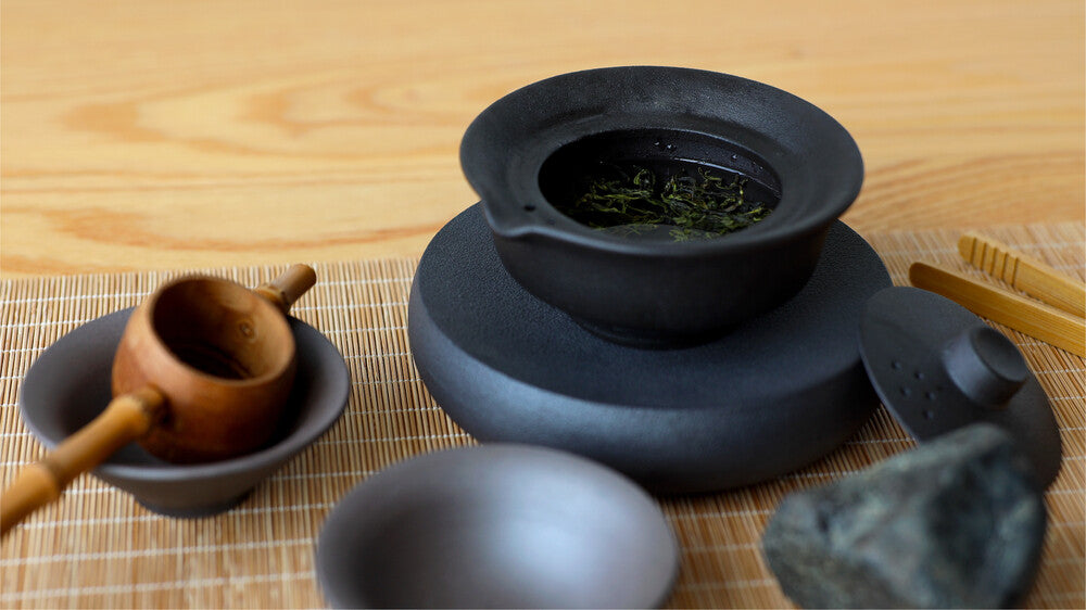 Complete Korean Tea Ceremony Starter Kit: Korean Premium Green Tea and Handcrafted Ceramic Tea Set Bundle