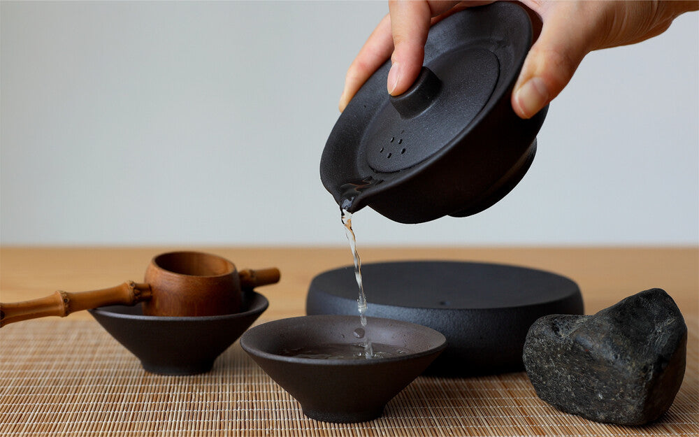 Korean Ceramic Tea Ceremony Set (Tea Pot& pouring bowl &  & 2 cups ) | Hand Made | Safe Packaging |