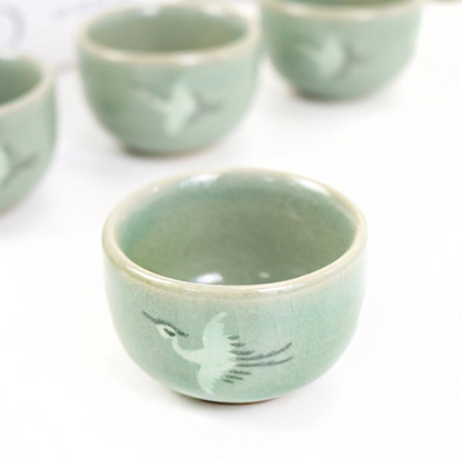 Celadon Korean teacup