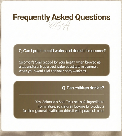 Premium Roasted Korean Solomon's Seal Tea - Joint Health &  Anti-Inflammatory Relief | Caffeine-Free | 150g