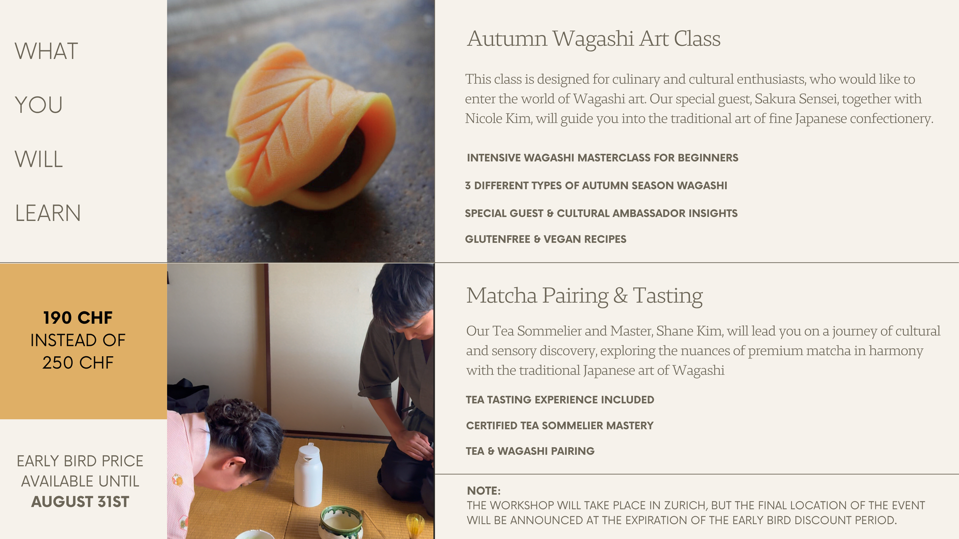 Japanese Tea & Wagashi Masterclass in Zurich 2