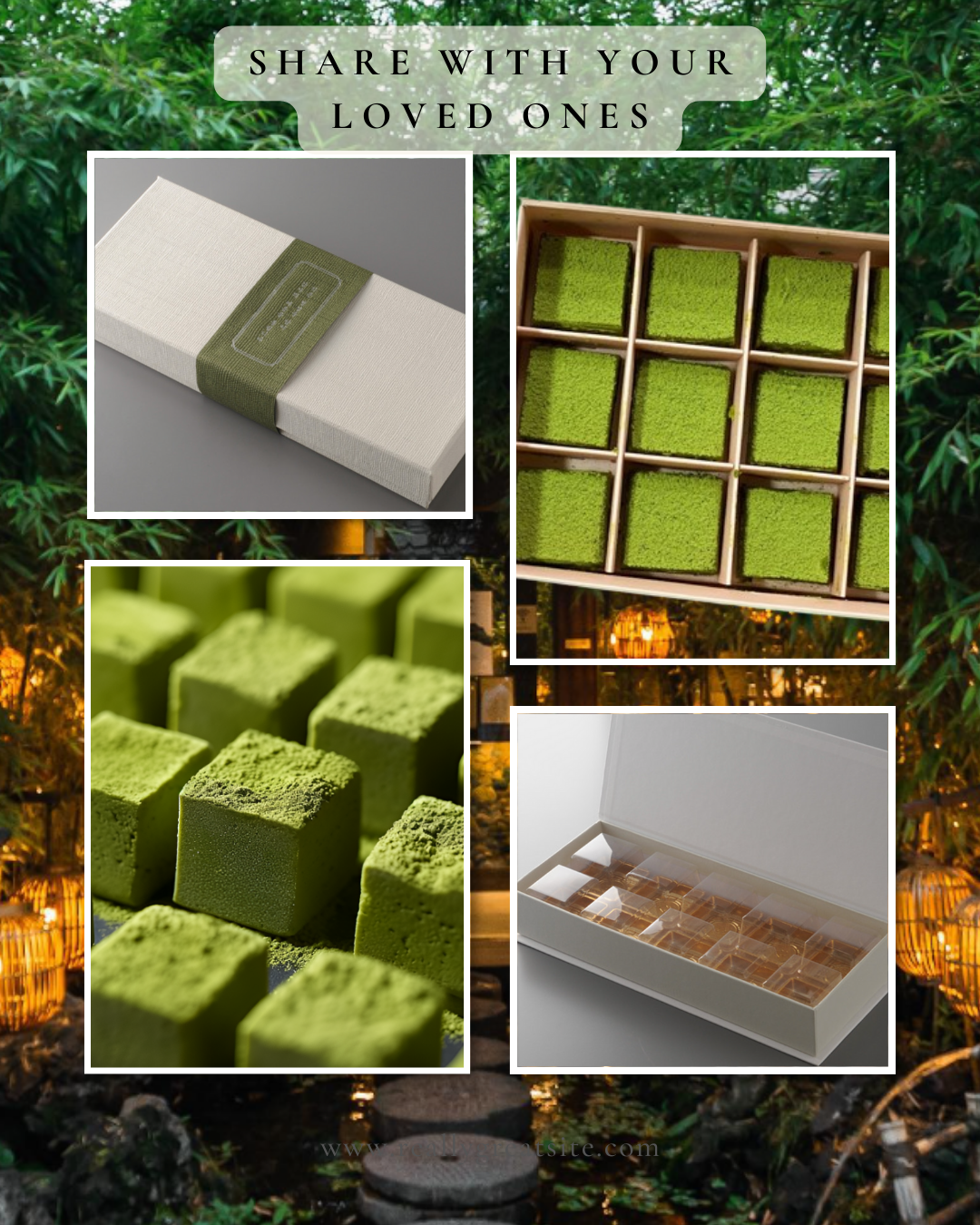 Korean Matcha Chocolate Pave | 15 cubes | Only 55 Boxes Available