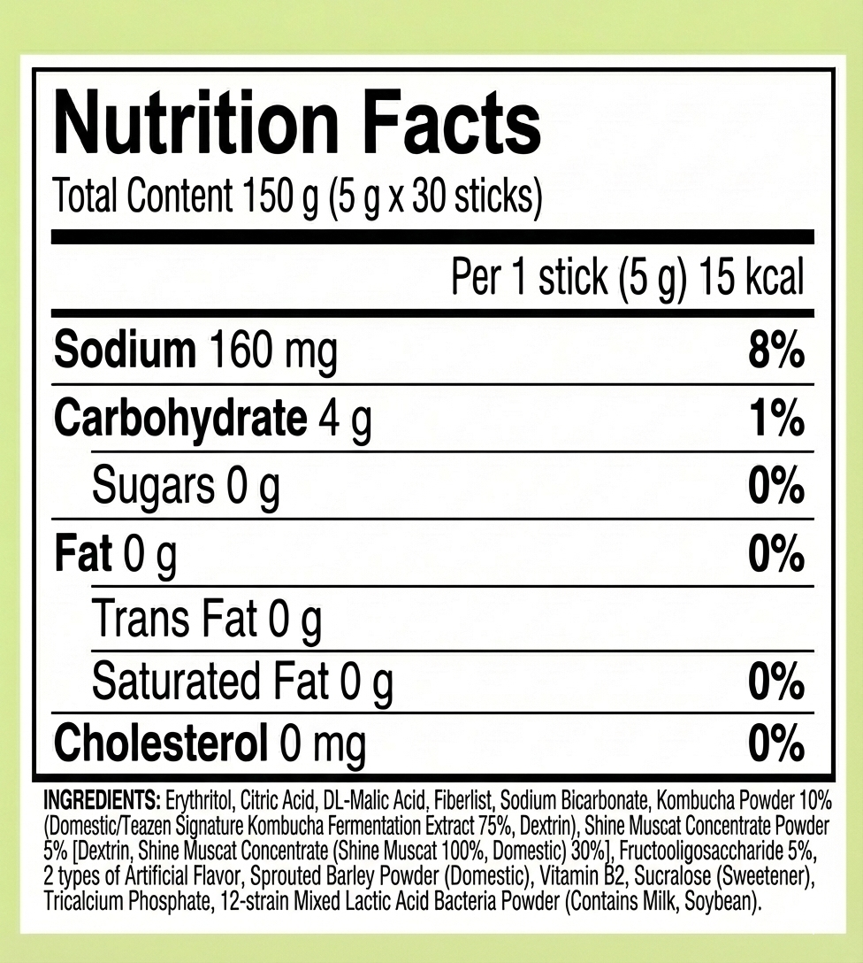 Kombucha Shine Muscat - Premium Korean Probiotic