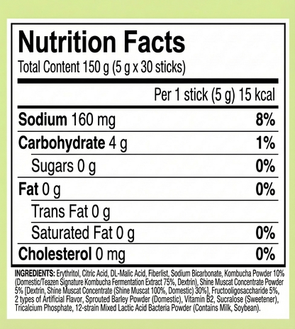 Kombucha Shine Muscat - Premium Korean Probiotic