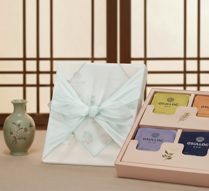 Osulloc Lovely Tea Box – Premium Korean Tea Gift Set (12 Pyramid Teabags, 4 Varieties)