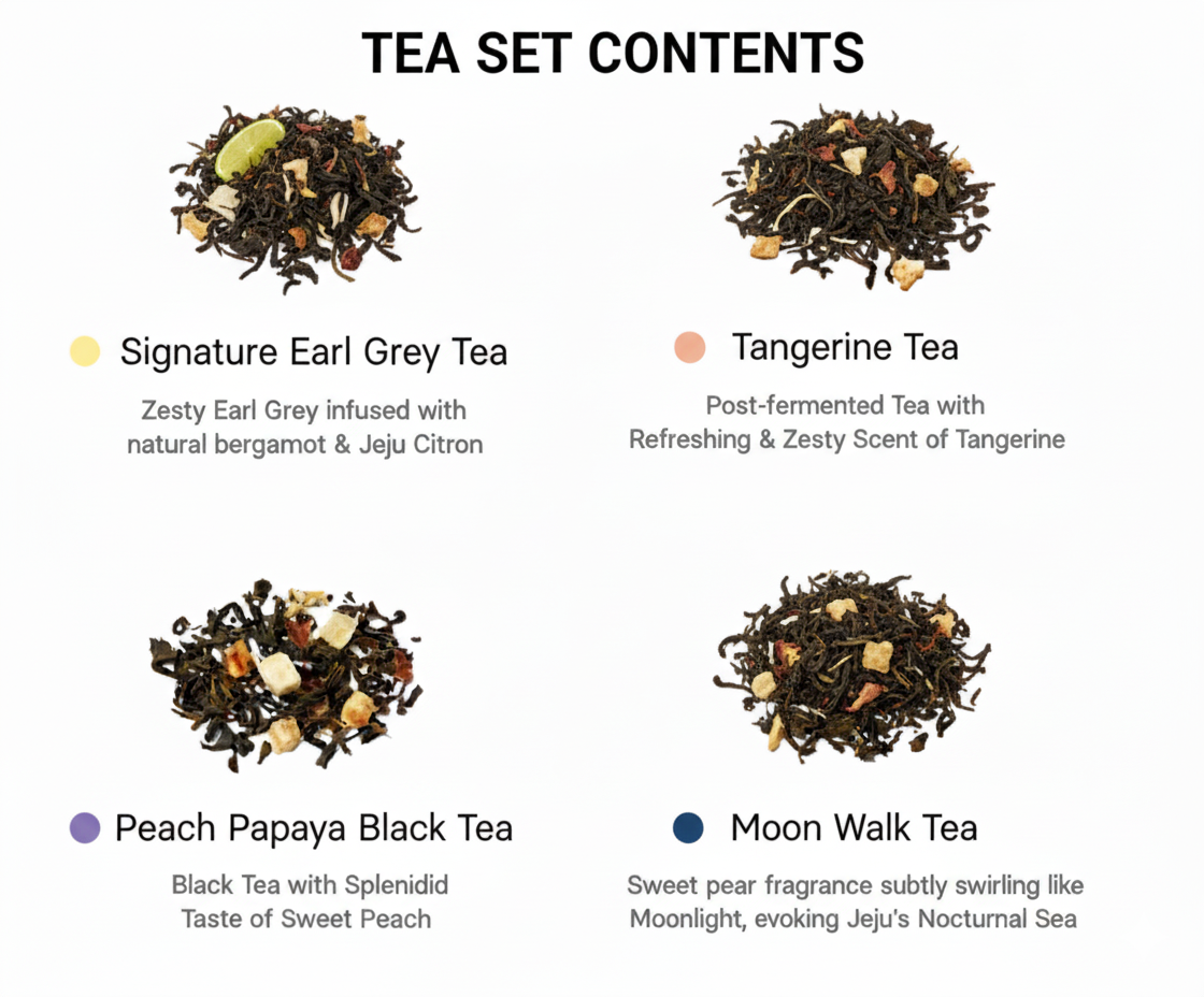 Premium Korean Black Tea Gift Box – Osulloc Lovely Tea Blends (12 Pyramid Bags)