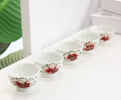 Red_magnolia_Korean_5-person_tea_cup_set_handcrafted