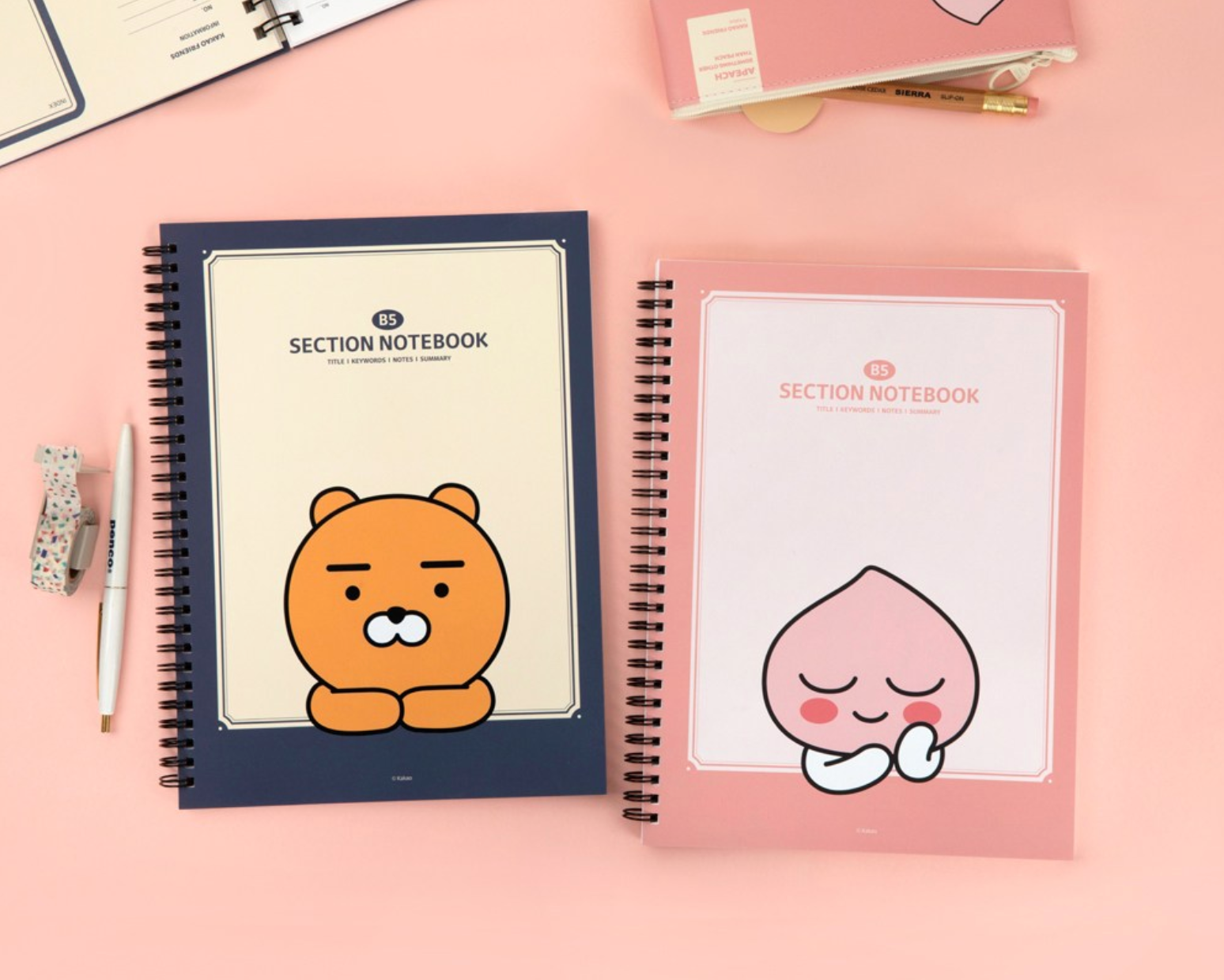 Kakao Friends Modern Section Spring Note Set of 2 (190X260)