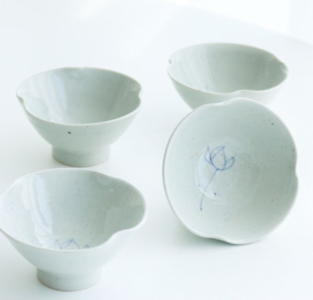White porcelain Korean teacup