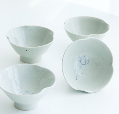 White porcelain Korean teacup