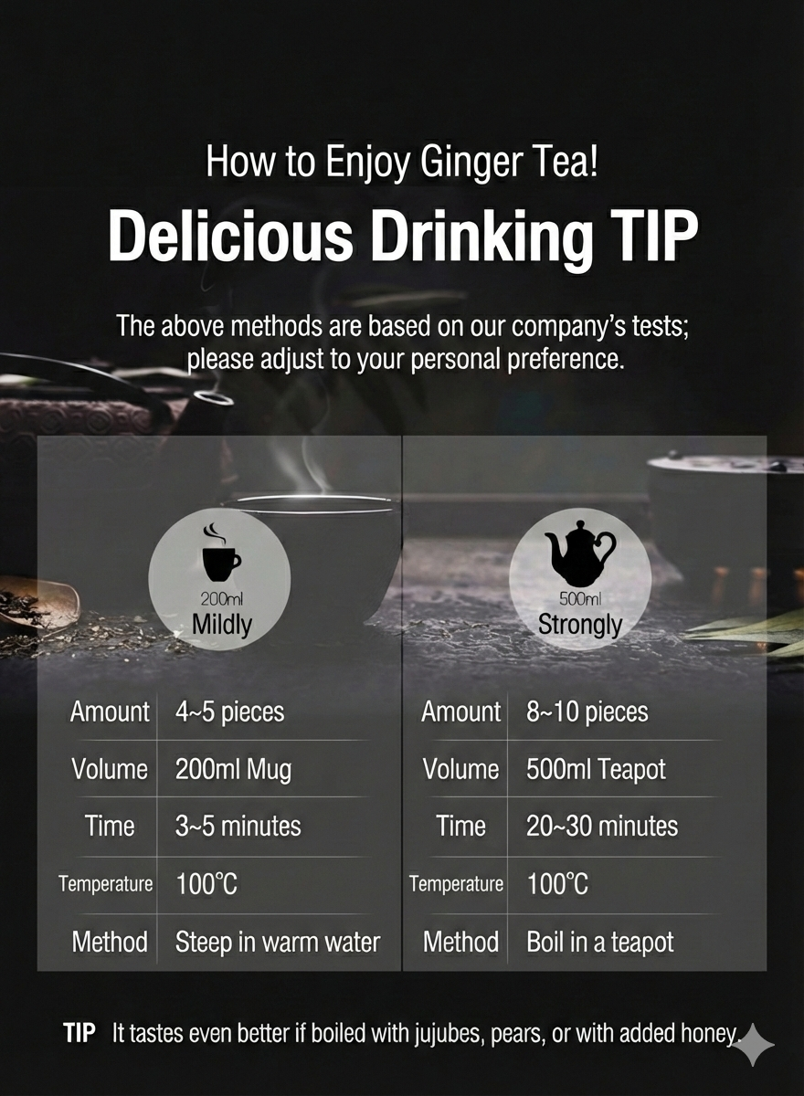 Traditional Korean Ginger Tea – Naturally Warming & Caffeine-Free (70g)
