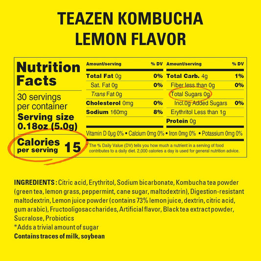 [티젠 콤부차 레몬] TEAZEN Kombucha Lemon (30 or 50 Sticks)