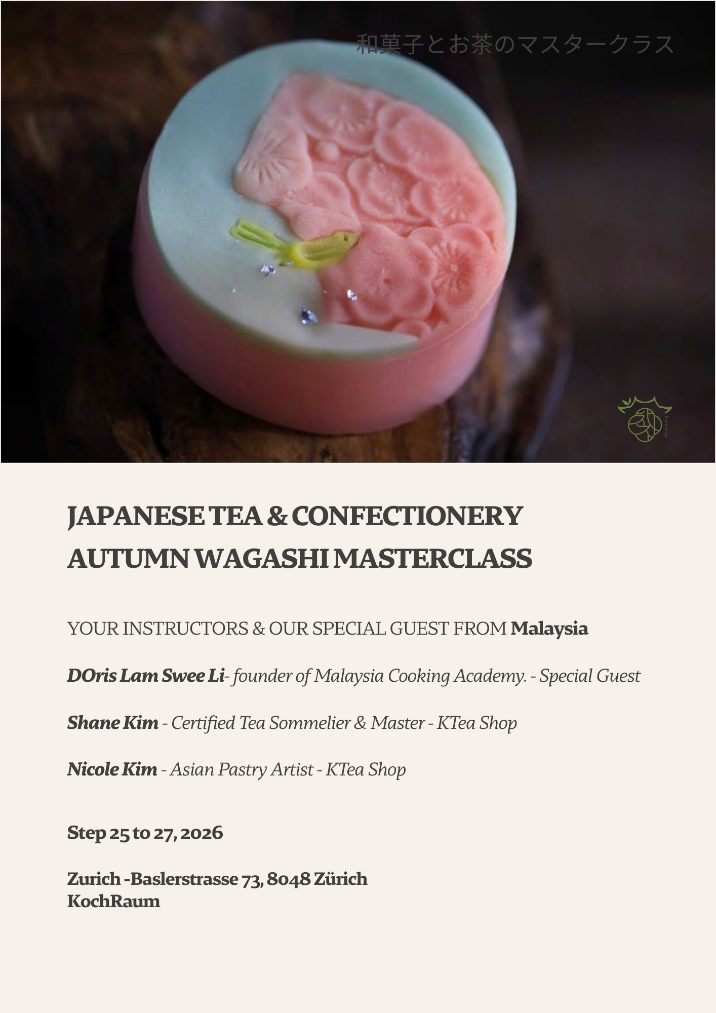 Japanese tea & confectionery autumn wagashi masterclass