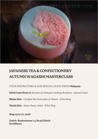Japanese tea & confectionery autumn wagashi masterclass