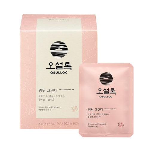 [Anmelden zum Herunterladen]OSULLOC Wedding Green Tea (Grüner Tee mit elegantem Blumenaroma) | Koreanische Premium-Teemischung im Beutel | Süßer Früchtetee | 10 oder 20 Packungen 