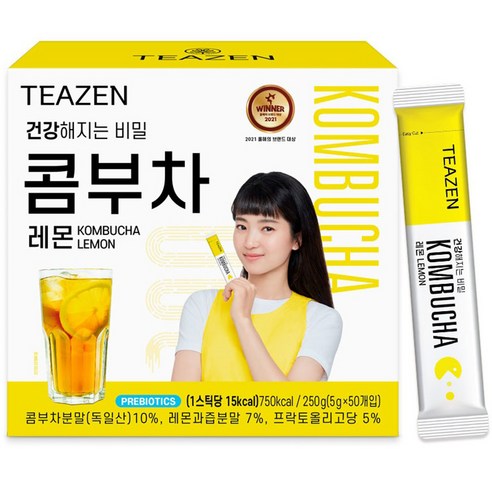 [티젠 콤부차 레몬] TEAZEN Kombucha Lemon (30 or 50 Sticks)