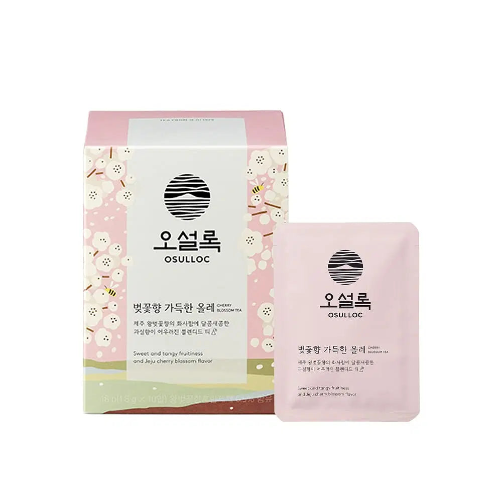 [오설록 벛꽃향]OSULLOC Cherry Blossom Tea (Floral, Sweet cherry scent)| Korean Premium Blended Tea Bag | Sweet Fruit Tea | 10 or 20 Packs