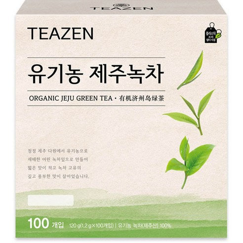 [티젠 제주 녹차] Thé vert bio Teazen Jeju (100 sachets) 