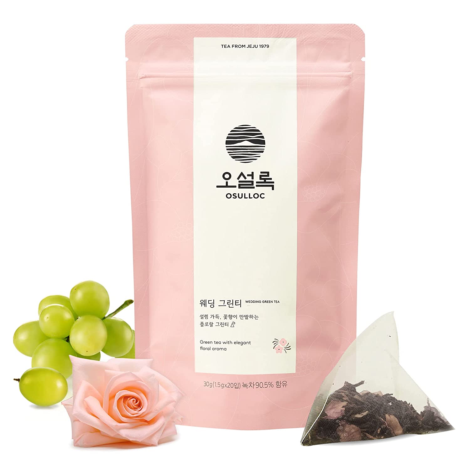 [오설록 웨딩 그린티 ]OSULLOC Wedding Green Tea (Green tea with elegant floral aroma )| Korean Premium Blended Tea Bag | Sweet Fruit Tea | 10 or 20 Packs