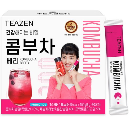 [Verpackungsinhalt] TEAZEN Kombucha Berry (30 oder 50 Sticks) 