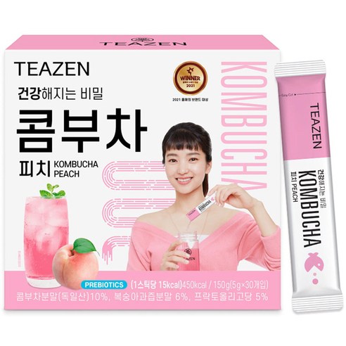 [티젠 콤부차 피치] TEAZEN Kombucha PEACH (30 or 50 Sticks)