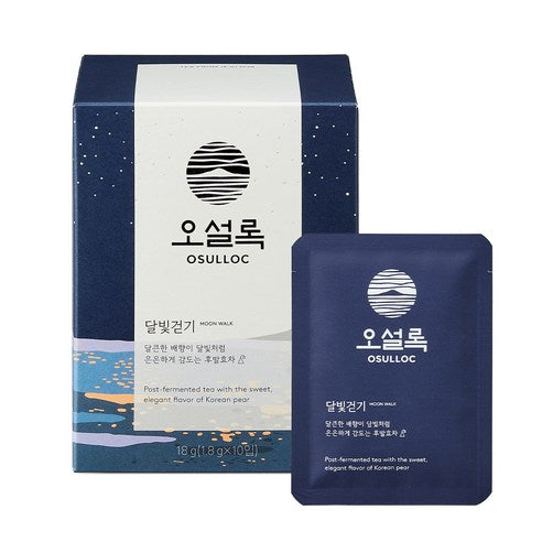 OSULLOC Moon Walk Tea (Post-fermented Tea with Sweet elegant flavor of Korean pear )| Korean Premium Blended Tea Bag | Sweet Fruit Tea | 10 or 20 Packs