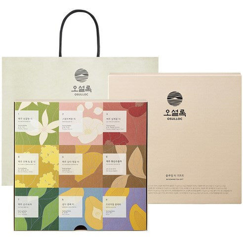 [오설록 블루밍 티 세트]OSULLOC Tea Set| Korean Premium Blended Tea Bag | Sweet Fruit Tea | 45 Packs