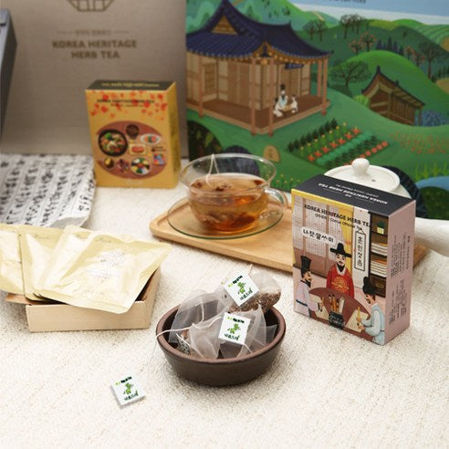 Korean traditional tea gift set 9 types (36 Packs)