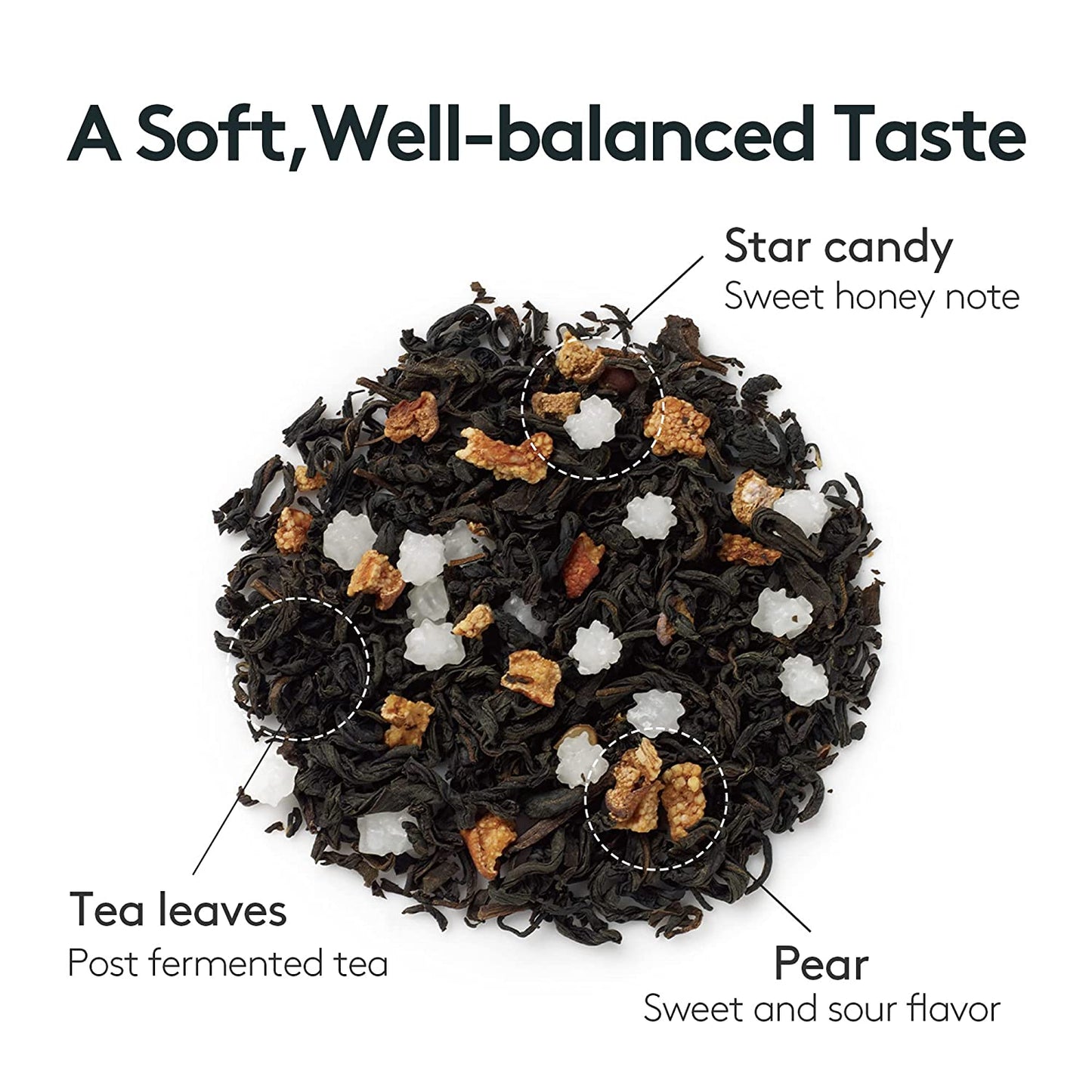 OSULLOC Moon Walk Tea (Post-fermented Tea with Sweet elegant flavor of Korean pear )| Korean Premium Blended Tea Bag | Sweet Fruit Tea | 10 or 20 Packs